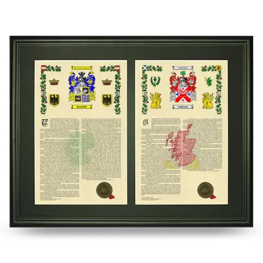 Double Armorial History Framed-Black