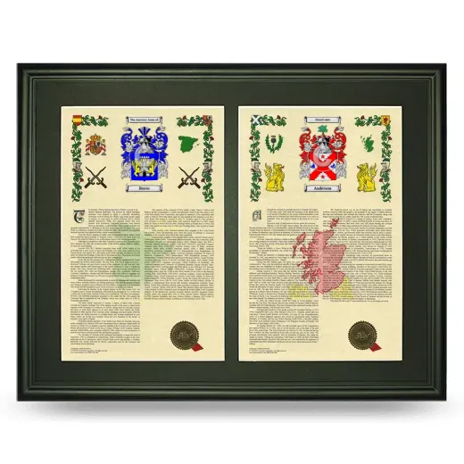 Double Armorial History Framed-Black