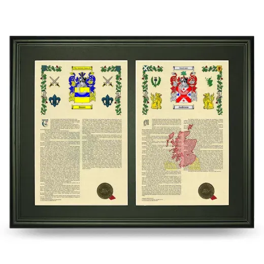 Double Armorial History Framed-Black