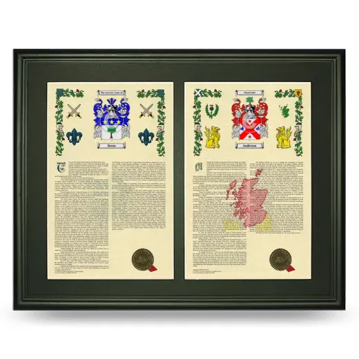 Double Armorial History Framed-Black