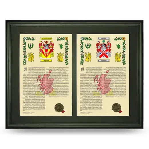 Double Armorial History Framed-Black