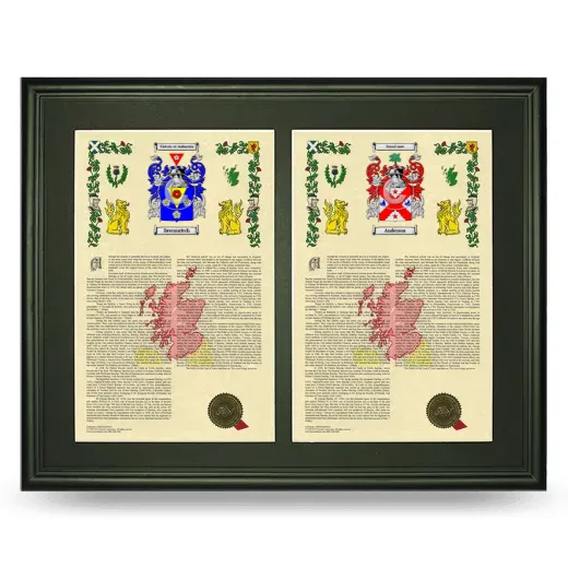 Double Armorial History Framed-Black