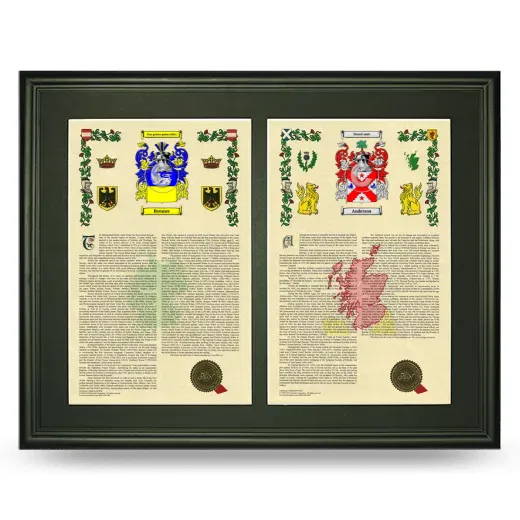 Double Armorial History Framed-Black
