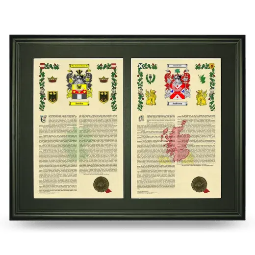 Double Armorial History Framed-Black