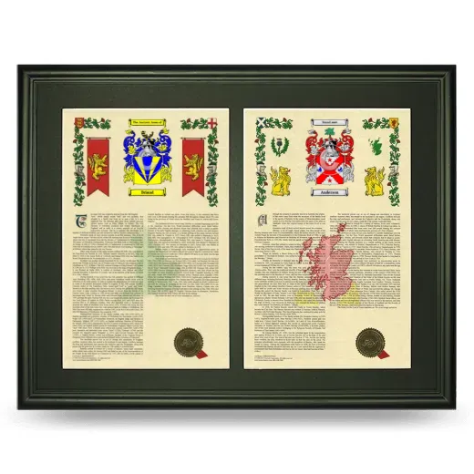 Double Armorial History Framed-Black