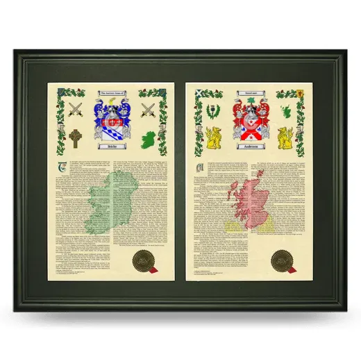 Double Armorial History Framed-Black