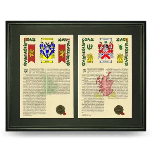 Double Armorial History Framed-Black