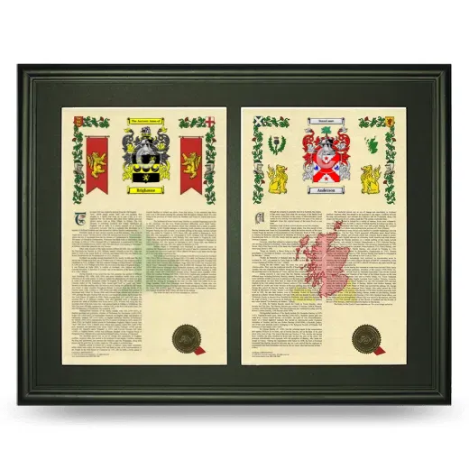 Double Armorial History Framed-Black