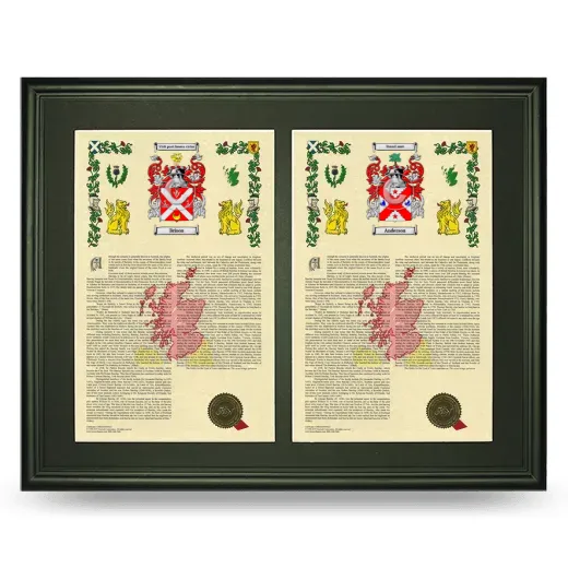 Double Armorial History Framed-Black