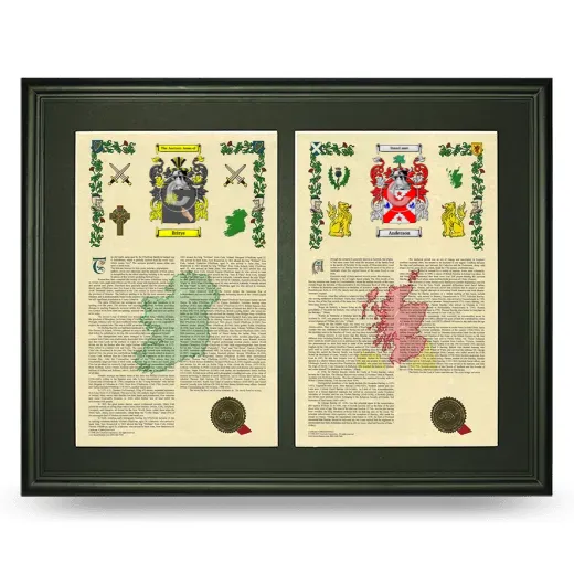 Double Armorial History Framed-Black