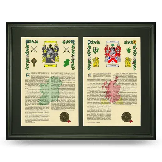 Double Armorial History Framed-Black