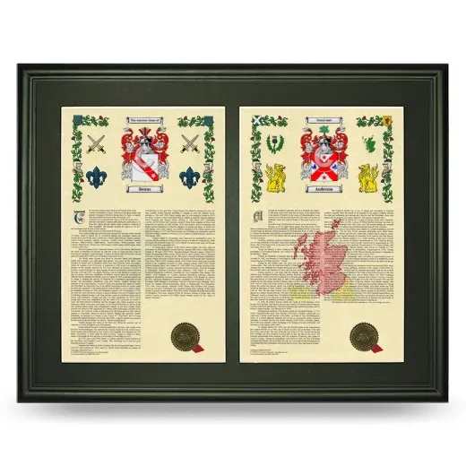 Double Armorial History Framed-Black