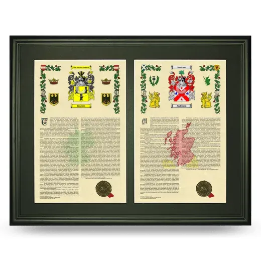Double Armorial History Framed-Black