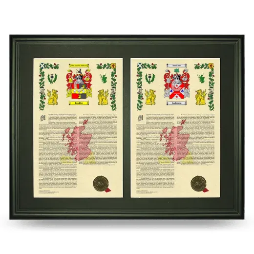Double Armorial History Framed-Black