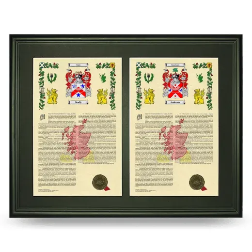 Double Armorial History Framed-Black