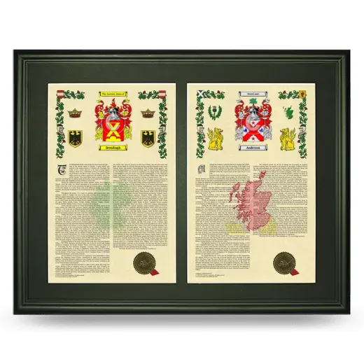 Double Armorial History Framed-Black