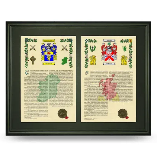 Double Armorial History Framed-Black