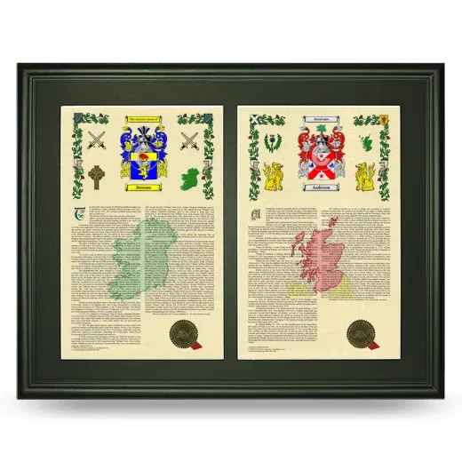 Double Armorial History Framed-Black