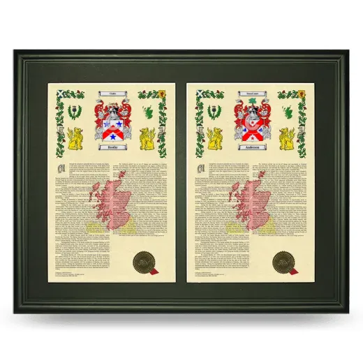 Double Armorial History Framed-Black