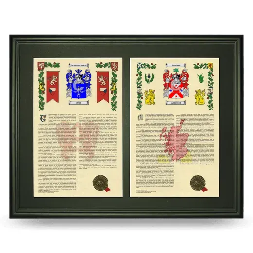 Double Armorial History Framed-Black