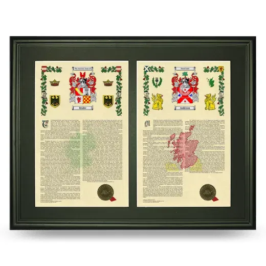 Double Armorial History Framed-Black