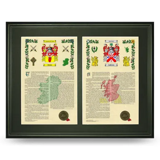 Double Armorial History Framed-Black