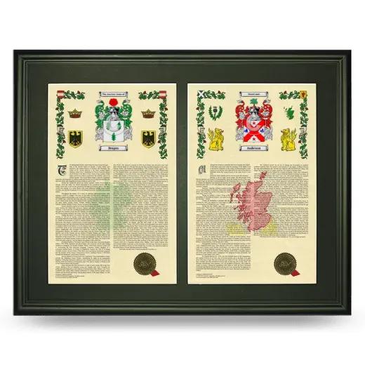 Double Armorial History Framed-Black