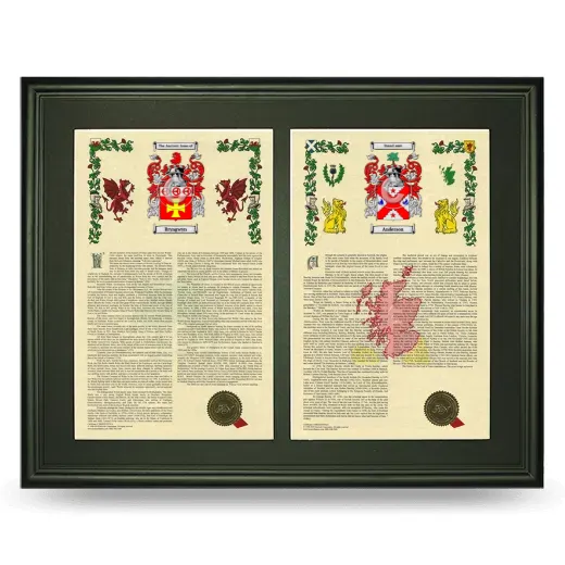 Double Armorial History Framed-Black