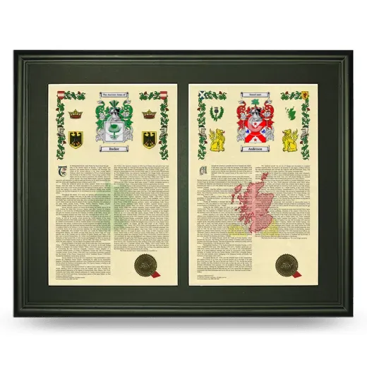 Double Armorial History Framed-Black