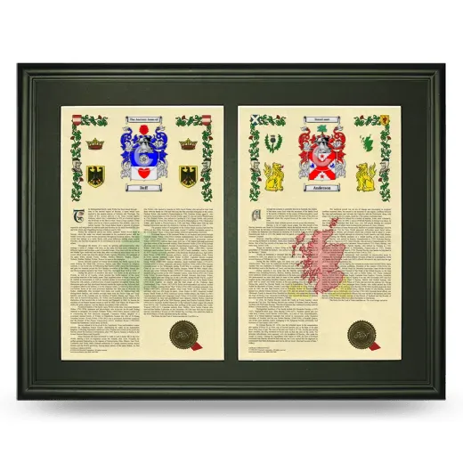 Double Armorial History Framed-Black