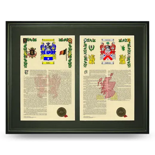 Double Armorial History Framed-Black