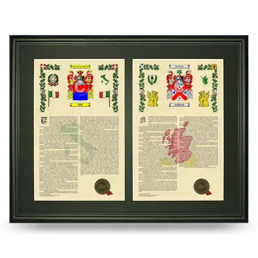 Double Armorial History Framed-Black