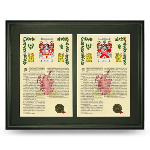 Double Armorial History Framed-Black