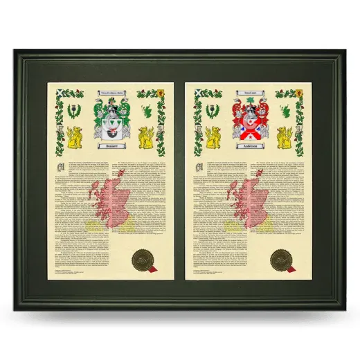 Double Armorial History Framed-Black