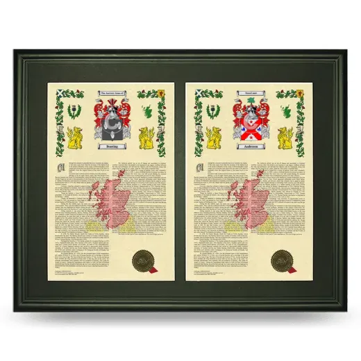 Double Armorial History Framed-Black