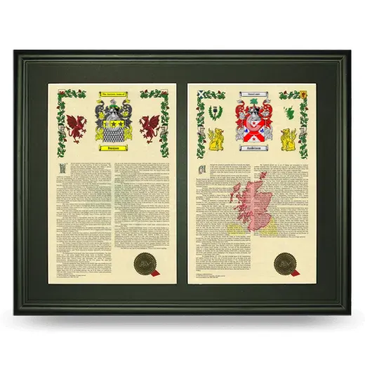 Double Armorial History Framed-Black