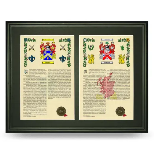Double Armorial History Framed-Black