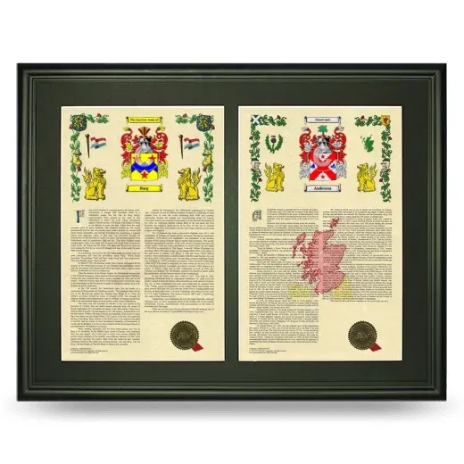 Double Armorial History Framed-Black