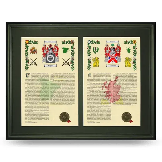 Double Armorial History Framed-Black