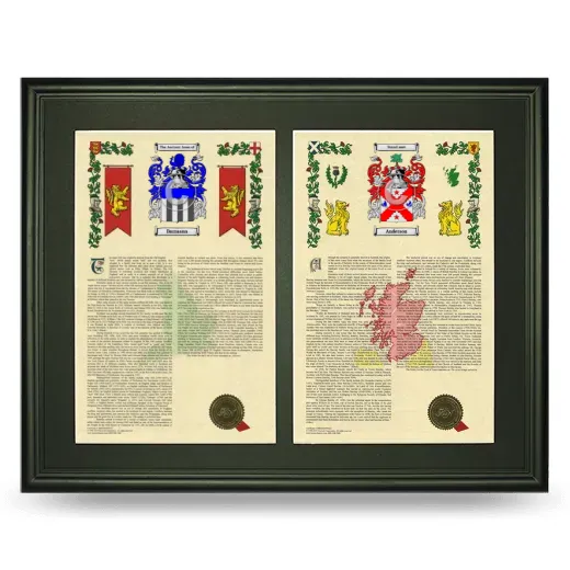 Double Armorial History Framed-Black