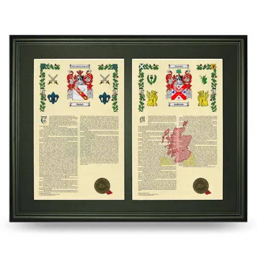 Double Armorial History Framed-Black