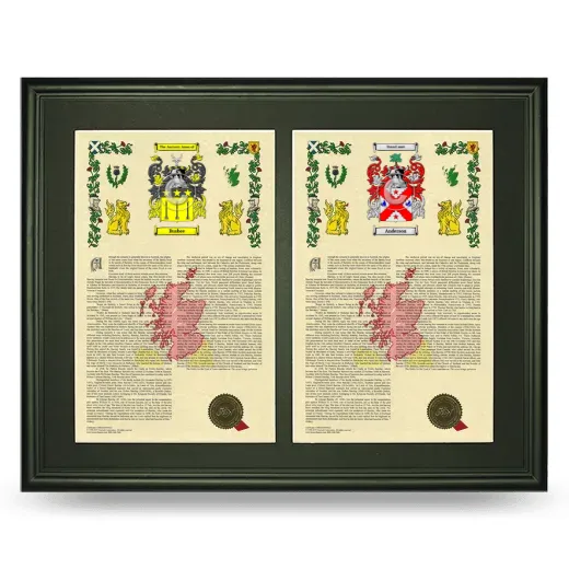Double Armorial History Framed-Black