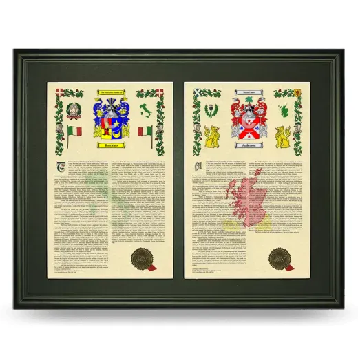 Double Armorial History Framed-Black