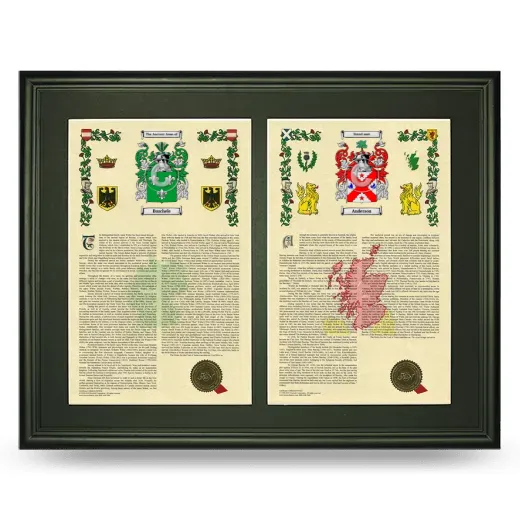 Double Armorial History Framed-Black