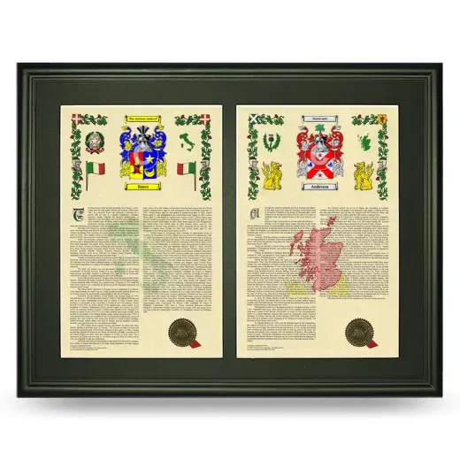 Double Armorial History Framed-Black