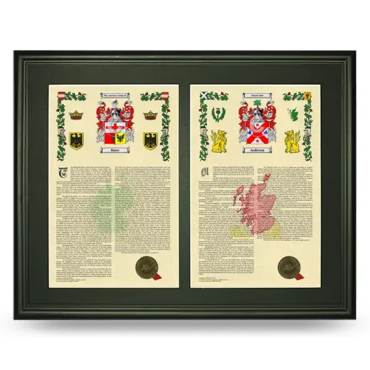 Double Armorial History Framed-Black