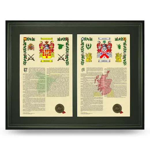 Double Armorial History Framed-Black