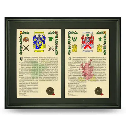 Double Armorial History Framed-Black