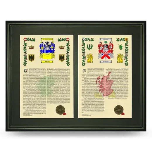 Double Armorial History Framed-Black