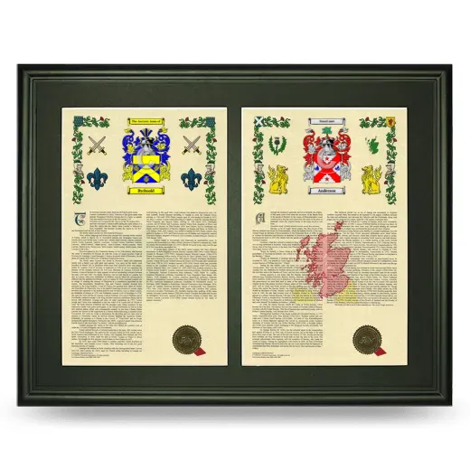 Double Armorial History Framed-Black